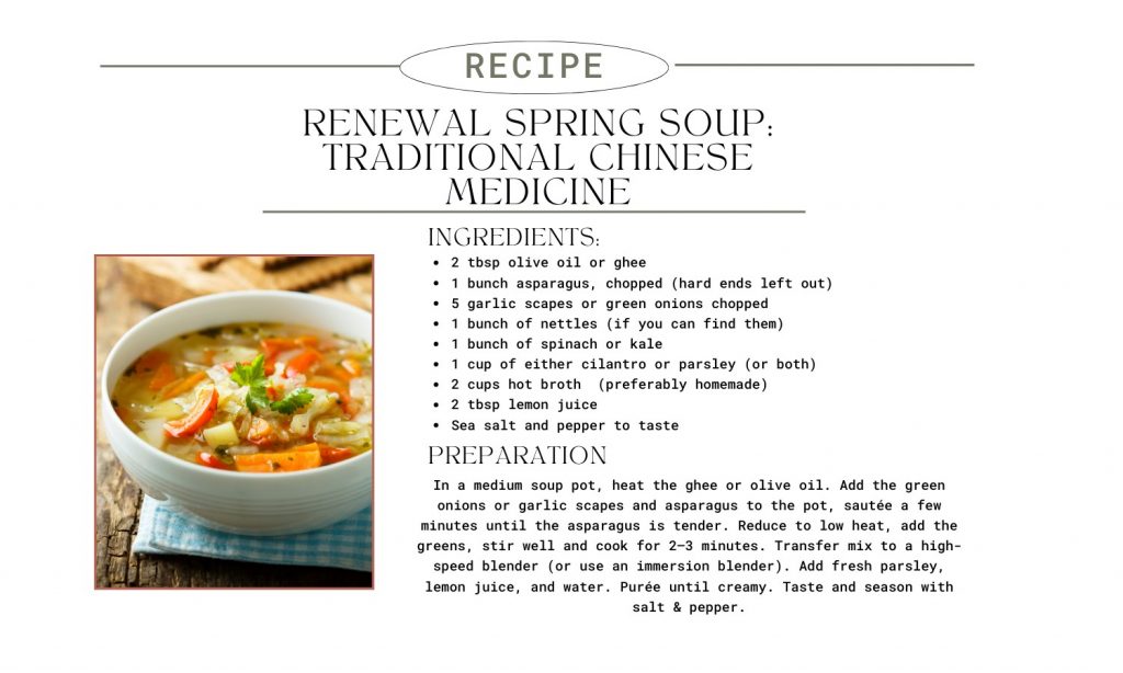 Traditional Chinese Medicine spring soup recipe